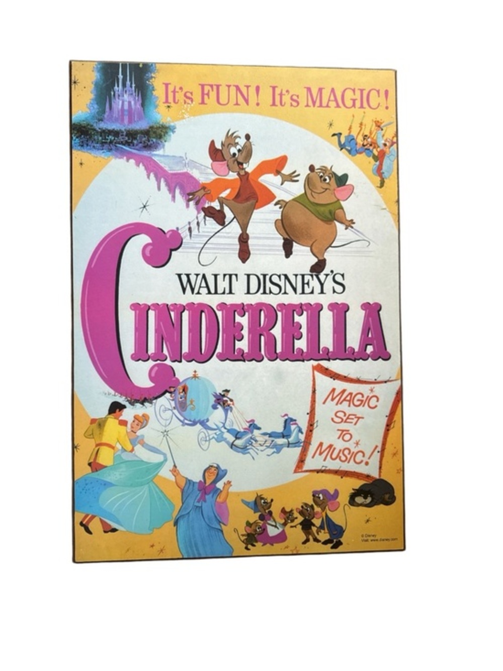 Disney Cinderella Movie Poster Wall Art for Nursery Kid Bedroom Picture Kidscore